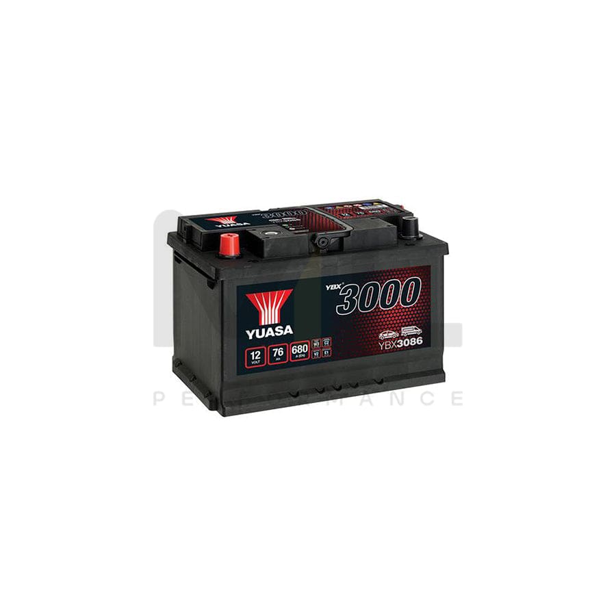 Yuasa YBX3086 12v 76Ah SMF Battery | ML Performance EU Car Parts