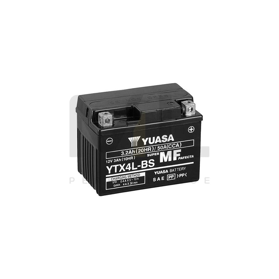 Yuasa YTX4L-BS 12v VRLA Motorbike & Motorcycle Battery | ML Performance EU Car Parts