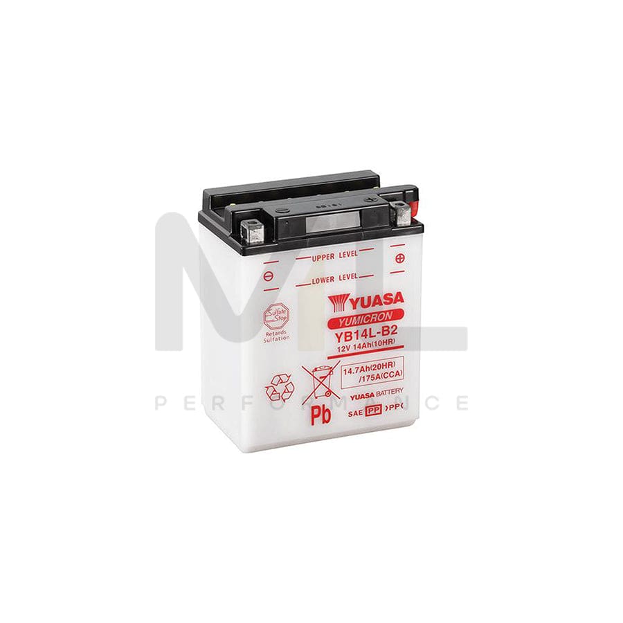 Yuasa YB14L-B2 12v Motorbike & Motorcycle Battery | ML Performance EU Car Parts