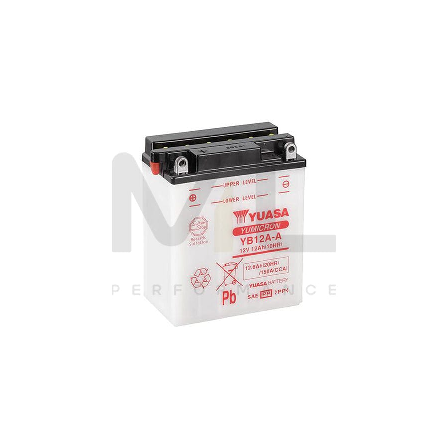 Yuasa YB12A-A 12v Motorbike & Motorcycle Battery | ML Performance EU Car Parts