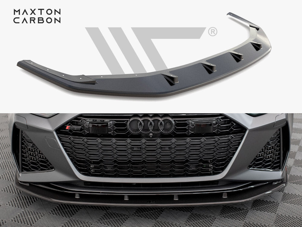 CARBON FIBER FRONT SPLITTER AUDI RS6 C8 / RS7 C8 | ML Performance Car Parts