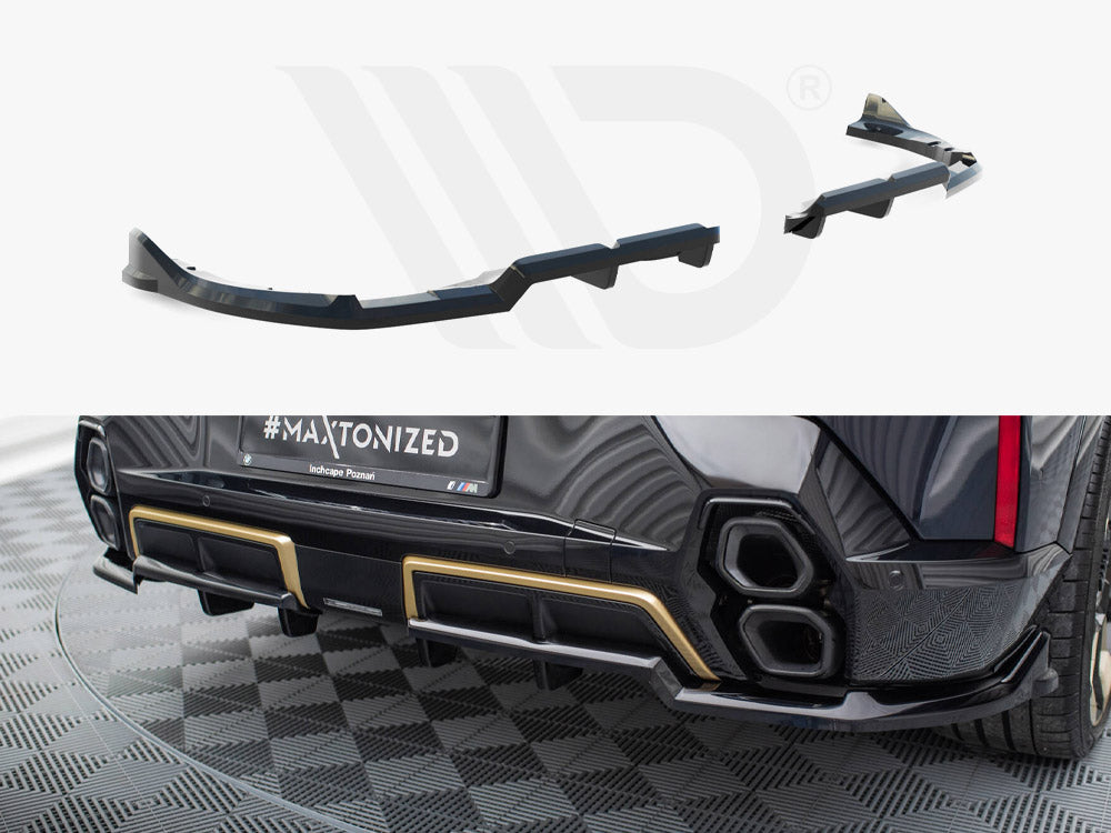 Maxton Design BMW XM G09 Central Rear Splitter (Vertical Bars)