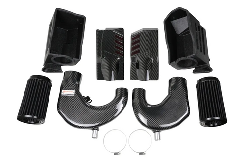 W206 C300 (M254) Carbon Fiber Cold Air Intake Black/Red | ML Performance Car Parts