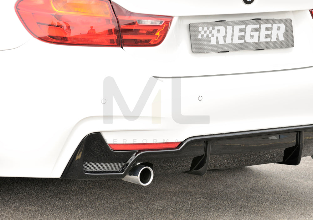 Rieger 00088070 BMW 4 Series F32 F33 F36 Rear Diffuser 2 | ML Performance EU Car Parts