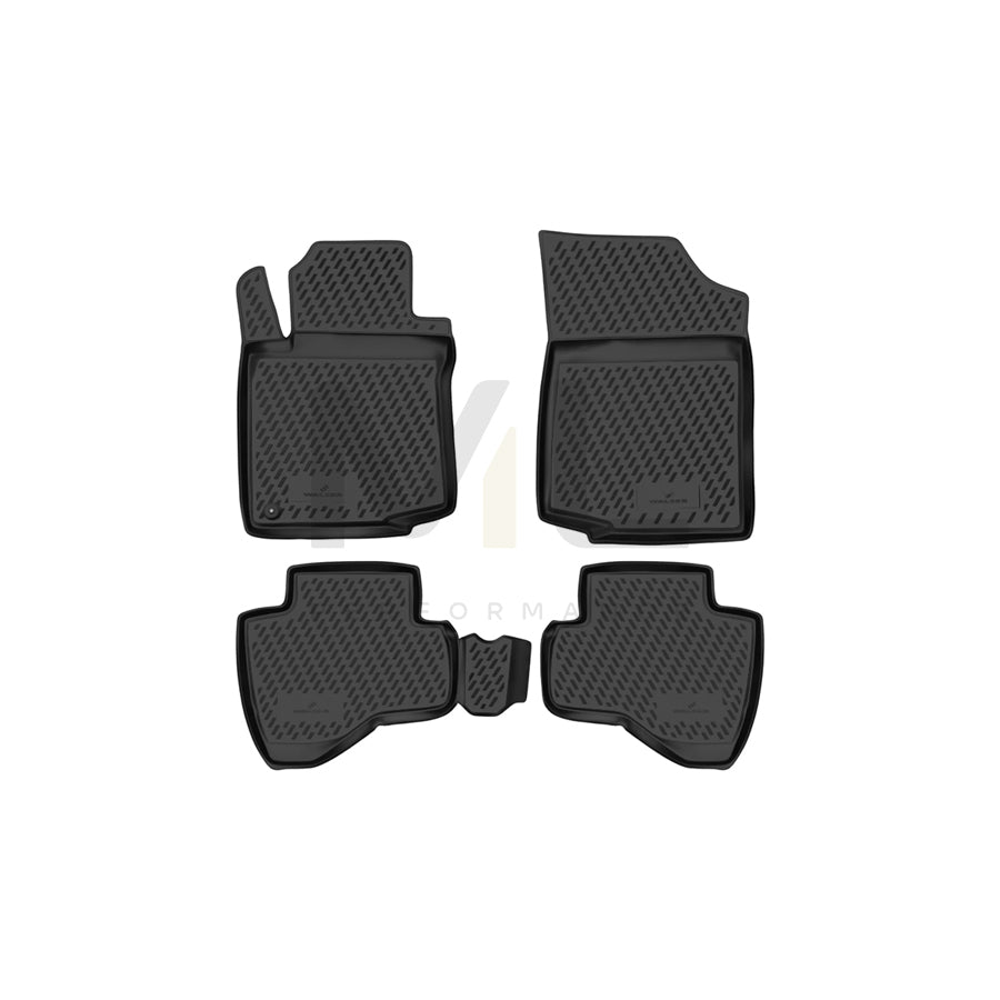 WALSER Tailored, XTR 75198 Floor mat set Elastomer, Front and Rear, Black | ML Performance Car Parts