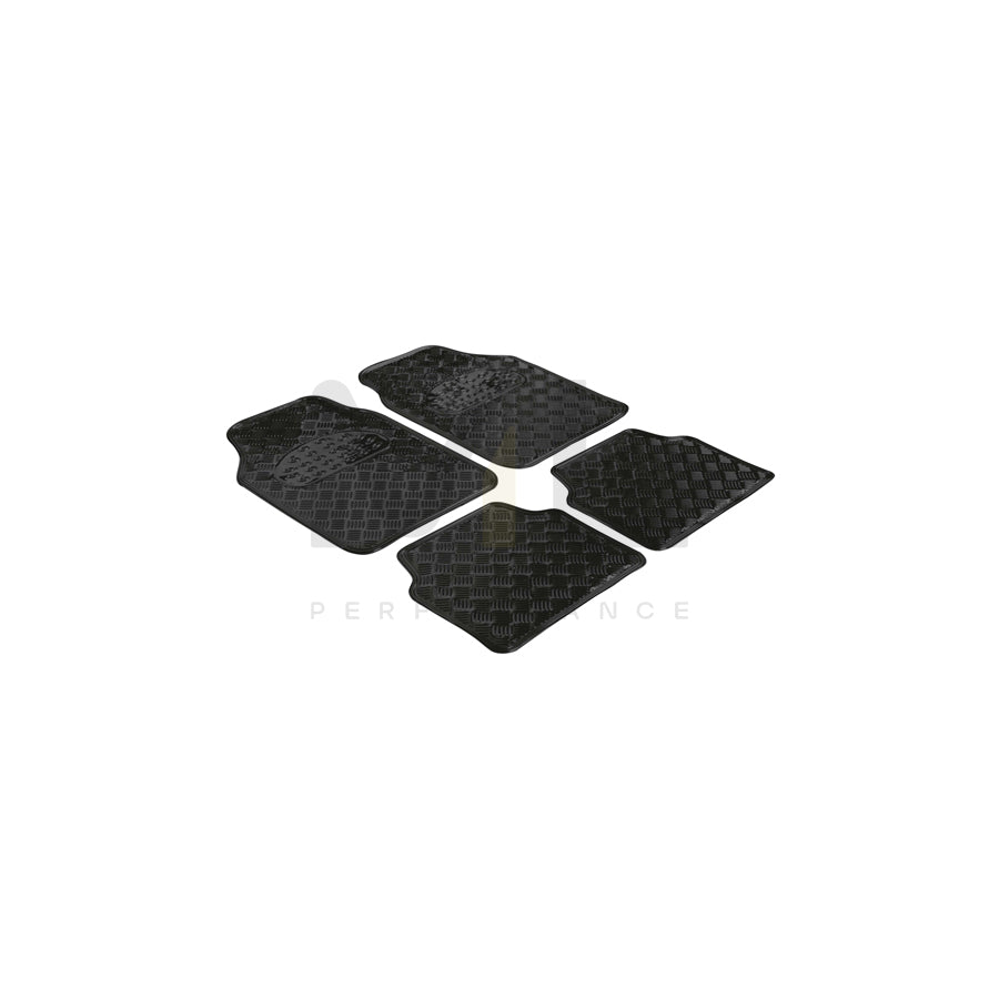 WALSER Universal fit, Metallic 28035 Floor mat set Elastomer, Front and Rear, Quantity: 4, Black | ML Performance Car Parts