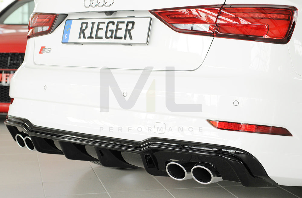 Rieger 00088185 Audi 8V S3 Rear Diffuser 2 | ML Performance EU Car Parts