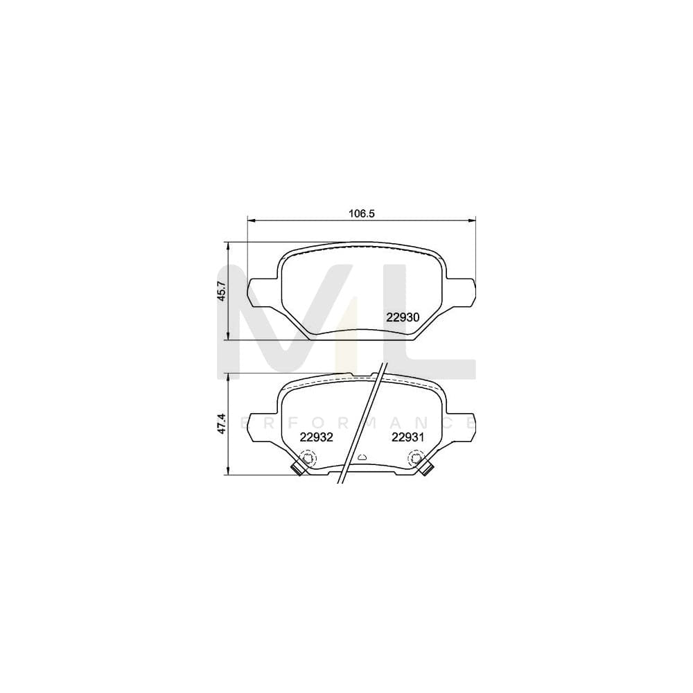 Brembo P 59 099 Brake Pad Set For Opel Mokka / Mokka X (J13) With Acoustic Wear Warning, With Anti-Squeak Plate | ML Performance Car Parts