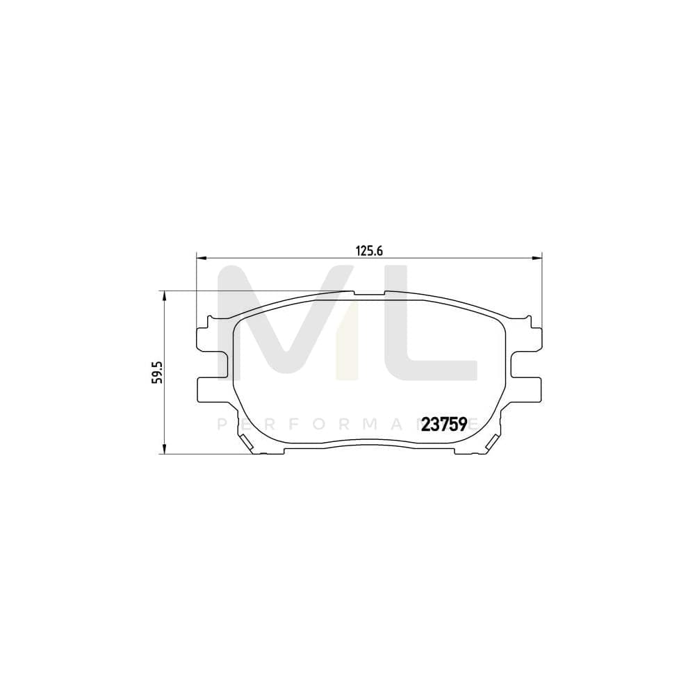 Brembo P 83 070 Brake Pad Set For Toyota Previa / Estima Ii (Xr30) Excl. Wear Warning Contact | ML Performance Car Parts