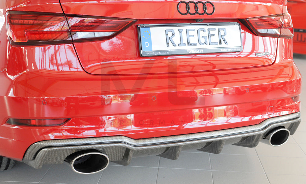 Rieger 00099617 Audi 8V Rear Diffuser (A3 & S3) 2 | ML Performance EU Car Parts