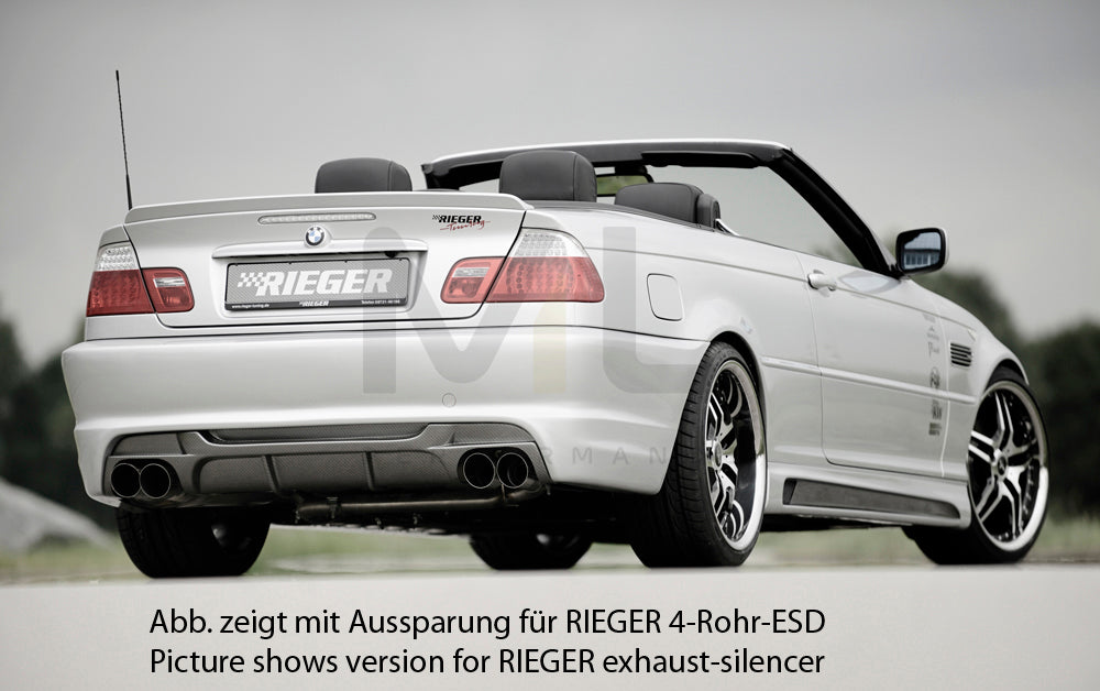 Rieger 00099824 BMW 3 Series E46 Rear Diffuser 2 | ML Performance EU Car Parts