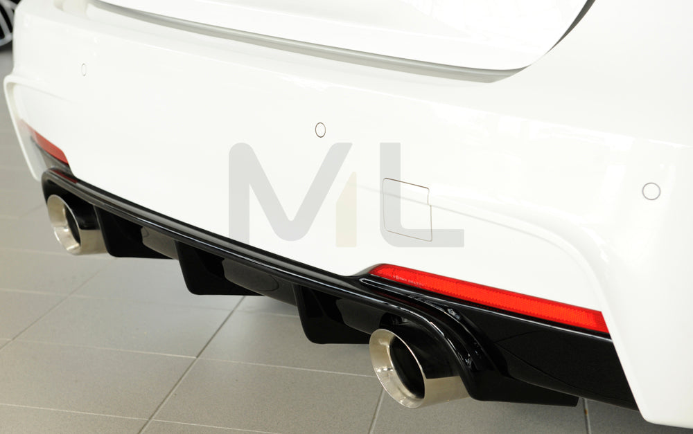 Rieger 00088122 BMW 3 Series F30 F31 Rear Diffuser 2 | ML Performance EU Car Parts