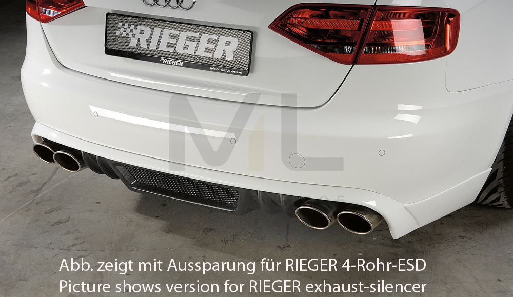 Rieger 00099072 Audi B8 B81 A4 Rear Diffuser 3 | ML Performance EU Car Parts