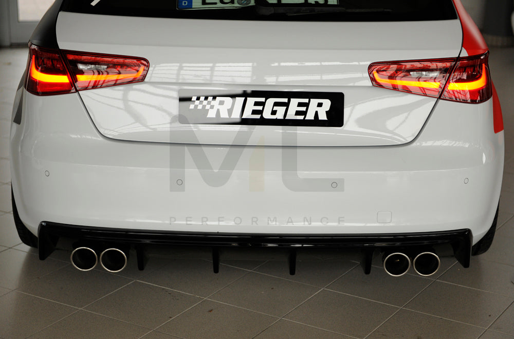 Rieger 00088101 Audi 8V A3 Rear Diffuser 4 | ML Performance EU Car Parts