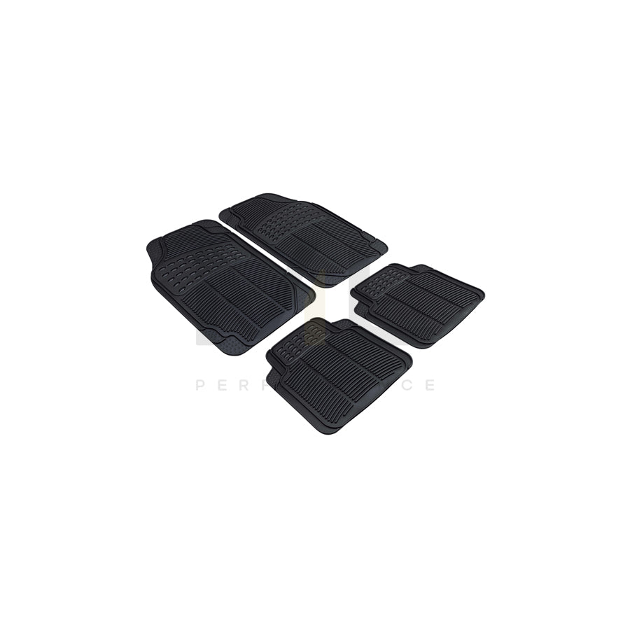 WALSER Universal fit, Spartakus 28036 Floor mat set Elastomer, Front and Rear, Quantity: 4, Black | ML Performance Car Parts