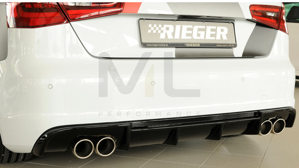 Rieger 00088172 Audi 8V S3 Rear Diffuser 8 | ML Performance EU Car Parts