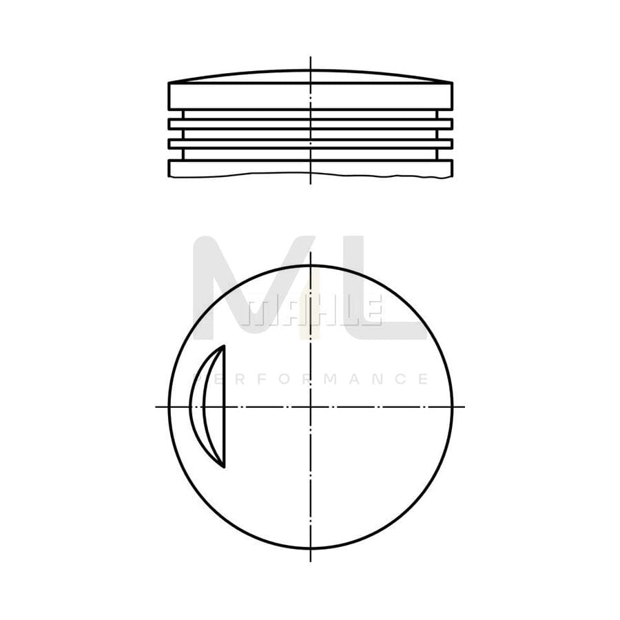 MAHLE ORIGINAL 007 52 02 Piston 77,6 mm | ML Performance Car Parts