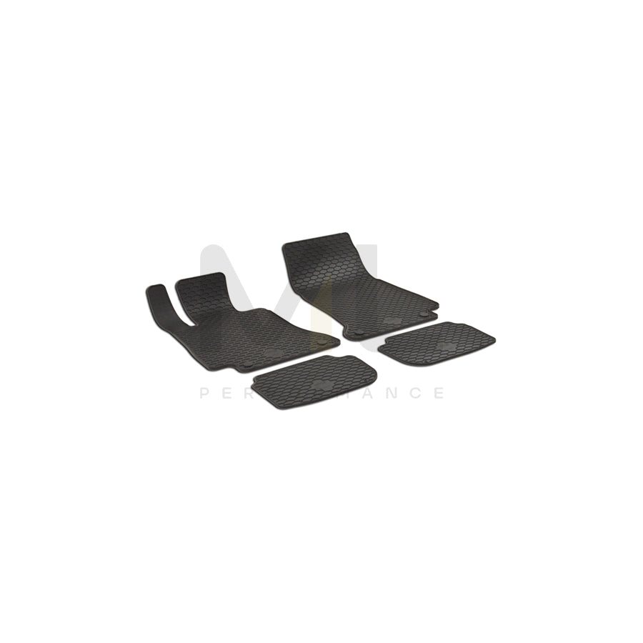 WALSER 50829 Floor mat set suitable for MERCEDES-BENZ E-Class Coupe (C238) Elastomer, Front and Rear, Quantity: 4, Black | ML Performance Car Parts