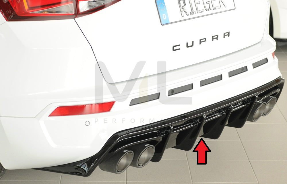 Rieger 00088228 SEAT 5FP Ateca Cupra Rear Diffuser 1 | ML Performance EU Car Parts