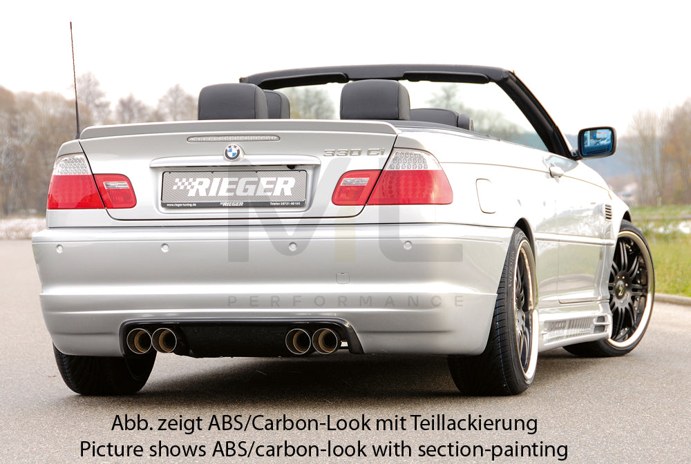 Rieger 00099574 BMW 3 Series E46 Rear Diffuser 2 | ML Performance EU Car Parts