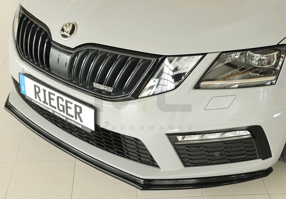 Rieger 00088140 Skoda 5E Octavia RS Front Splitter 9 | ML Performance EU Car Parts