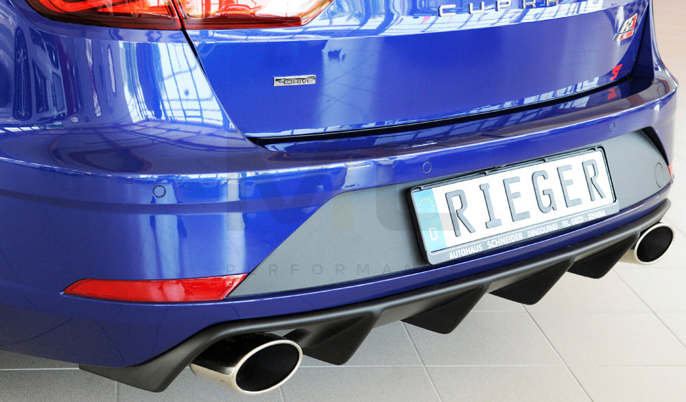 Rieger 00027038 SEAT 5F Leon Cupra Rear Diffuser 6 | ML Performance EU Car Parts