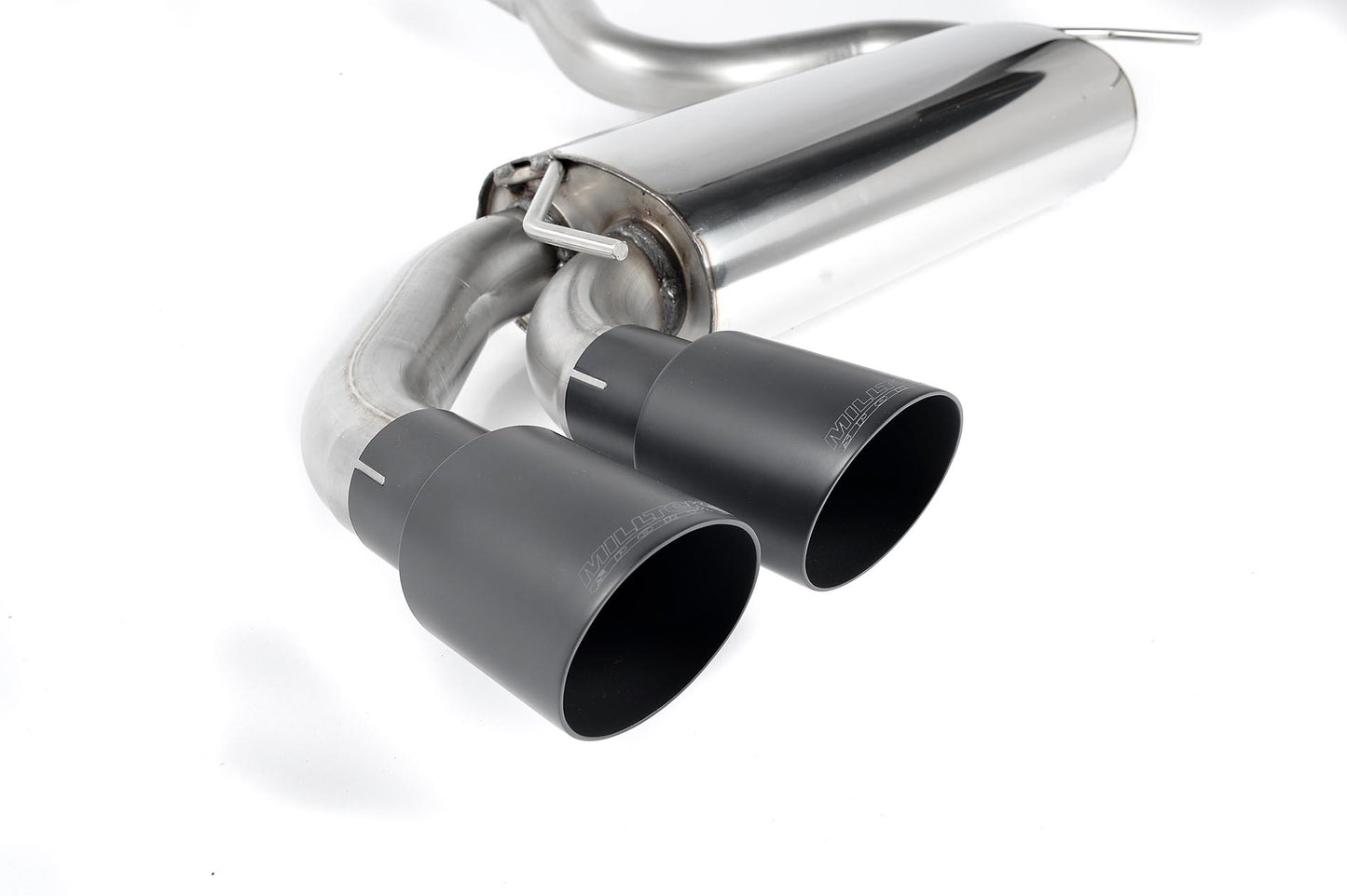 MillTek MCXAU102 Audi Coupe Downpipe-back Resonated with Cerakote Black OEM-Style Tips