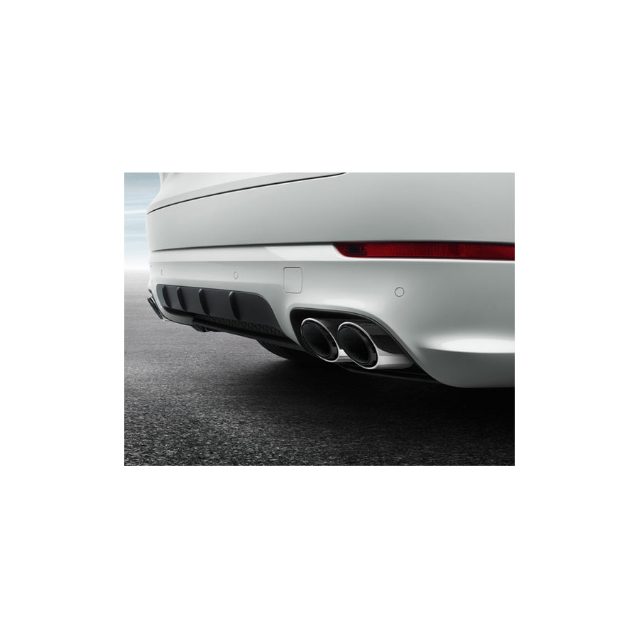 Genuine Porsche Sports Exhaust Tail Pipes, In Silver Porsche 9Ya Cayenne | ML Performance EU Car Parts