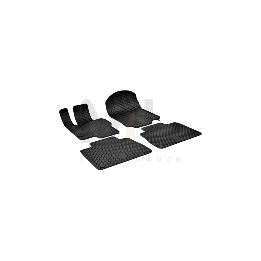 WALSER RubberLine 50879 Floor mat set Elastomer, Front and Rear, Quantity: 4, Black | ML Performance Car Parts