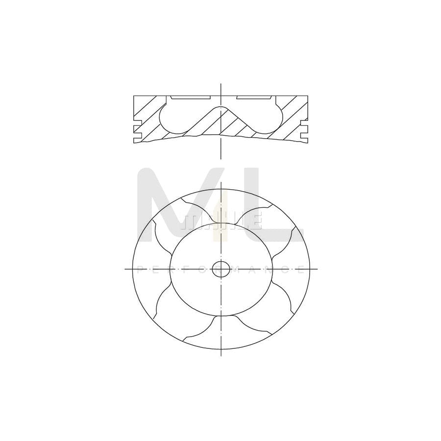 MAHLE ORIGINAL 012 11 00 Piston 79,0 mm, with piston ring carrier, without cooling duct | ML Performance Car Parts