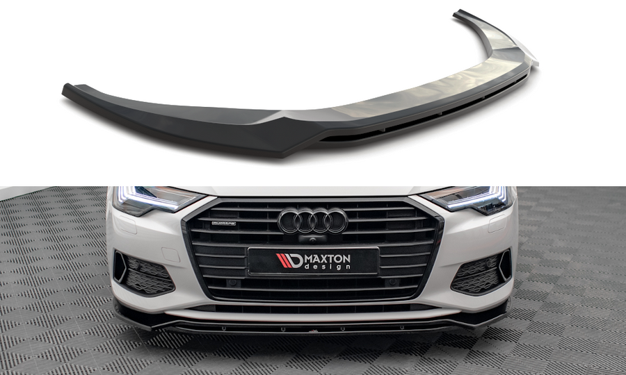 Maxton Design AU-A6-C8-FD3T+FD3RT Front Splitter V.3 Audi A6 C8 | ML Performance UK Car Parts