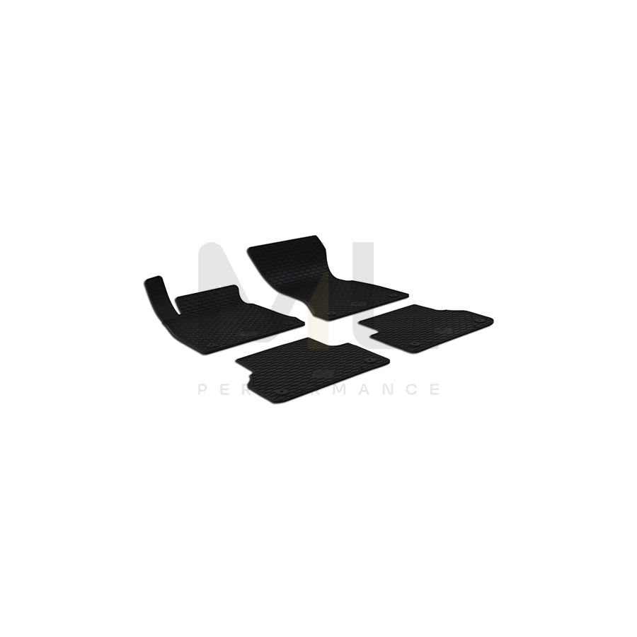 WALSER 50742 Floor mat set Elastomer, Front and Rear, Quantity: 4, Black | ML Performance Car Parts