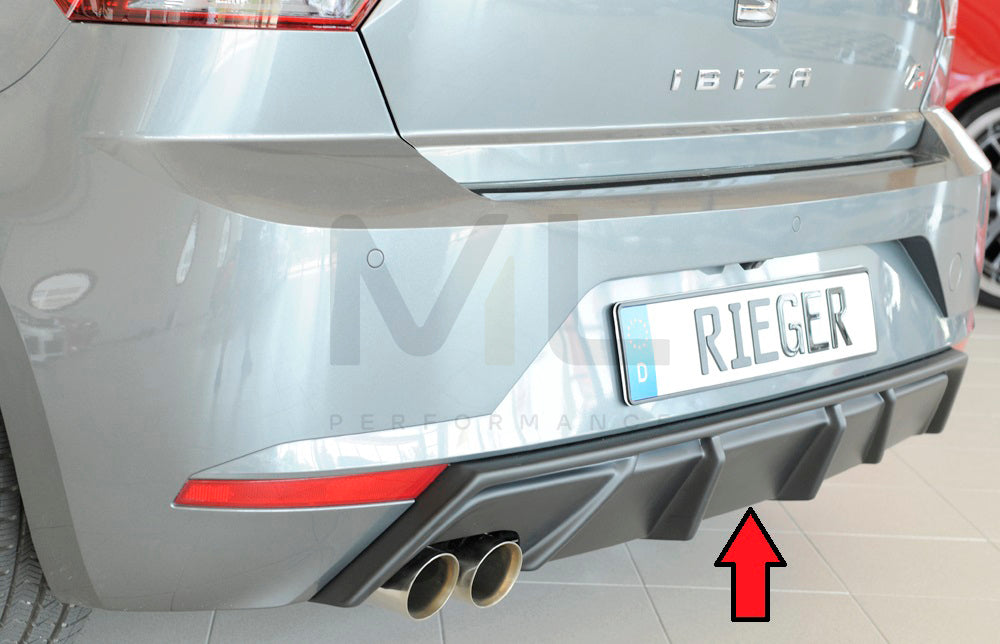 Rieger 00027102 SEAT KJ Rear Diffuser (Ibiza FR & Ibiza) 1 | ML Performance EU Car Parts