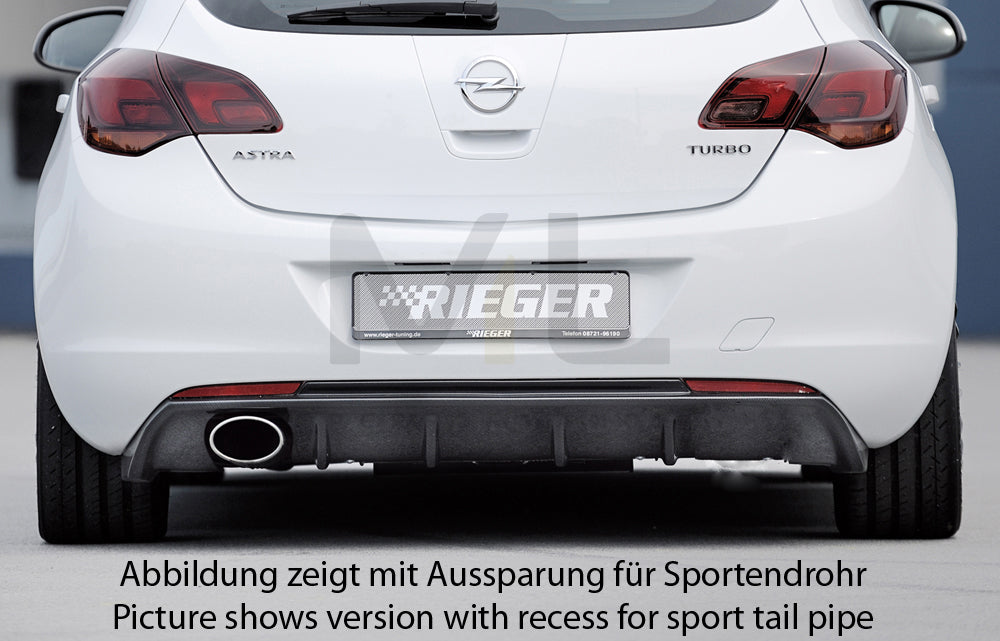 Rieger 00099848 Opel Astra J Rear Diffuser 2 | ML Performance EU Car Parts