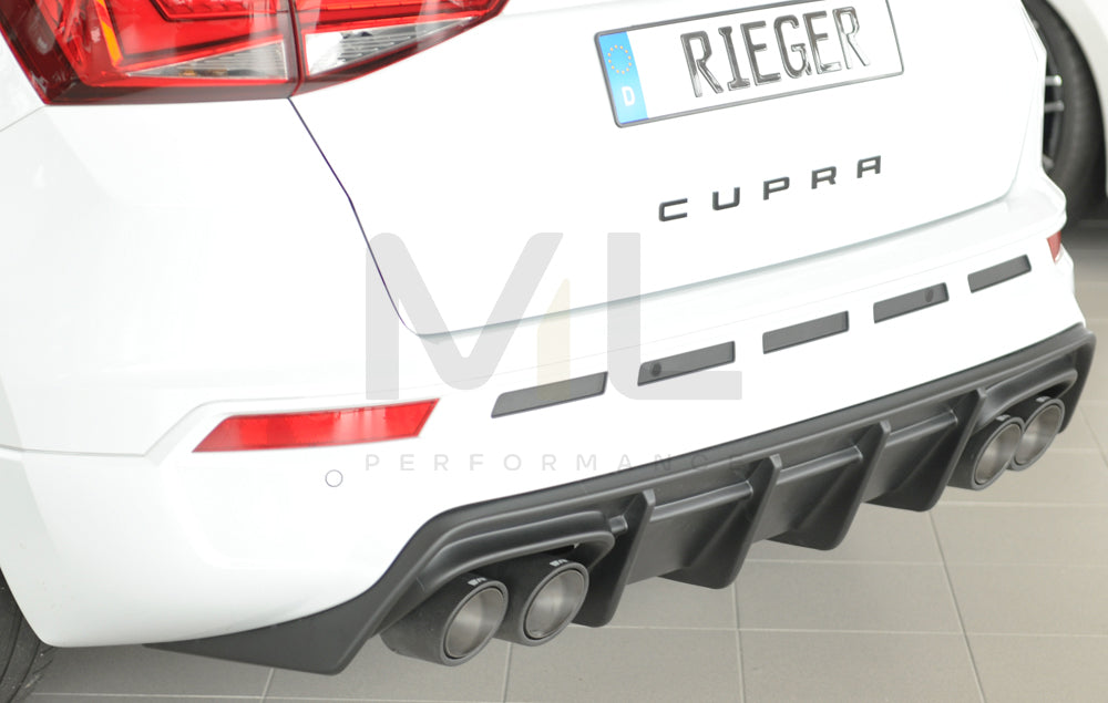 Rieger 00027045 SEAT 5FP Ateca Cupra Rear Diffuser 2 | ML Performance EU Car Parts