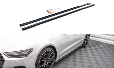 Maxton Design AU-A7-C8-SD1T Side Skirts Diffusers Audi A7 C8 | ML Performance UK Car Parts