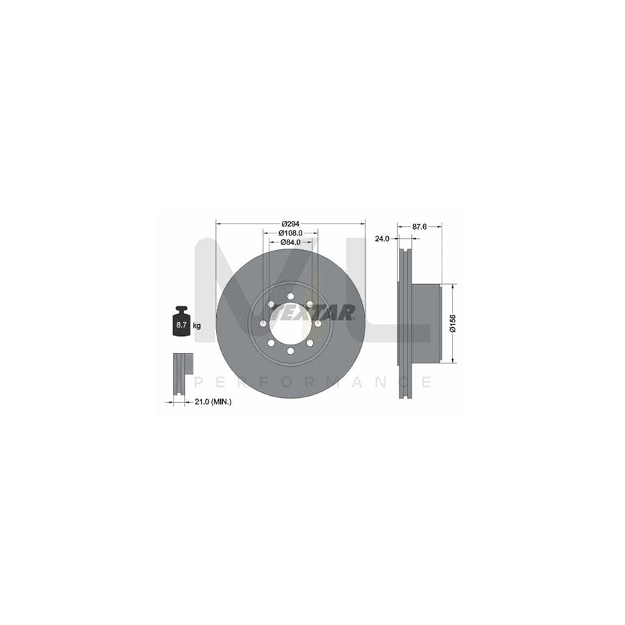 TEXTAR 92171700 Brake Disc for IVECO Daily Internally Vented, with ABS sensor ring, without wheel hub, without wheel studs | ML Performance Car Parts