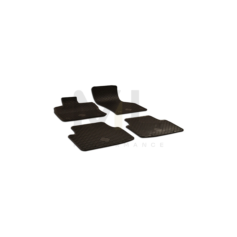 WALSER Tailored 50685 Floor mat set for SKODA OCTAVIA Elastomer, Front and Rear, Quantity: 4, Black | ML Performance Car Parts