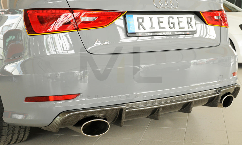 Rieger 00099369 Audi 8V Rear Diffuser (A3 & S3) 8 | ML Performance EU Car Parts