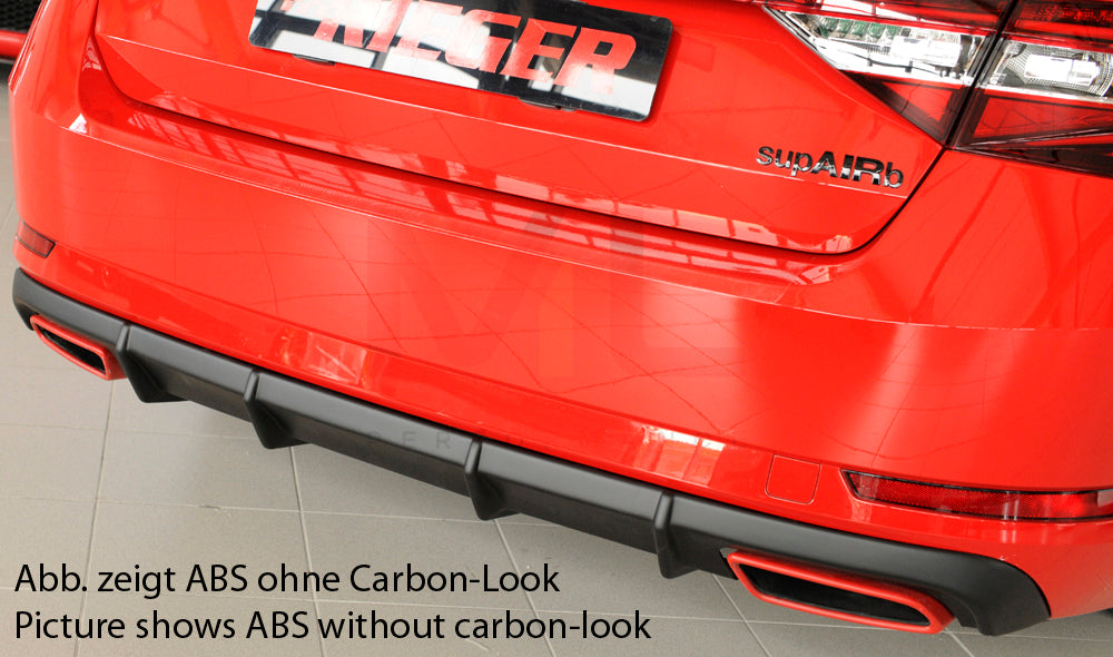 Rieger 00099362 Skoda 3T 3V Superb III Rear Diffuser - RS4-Look 3 | ML Performance EU Car Parts