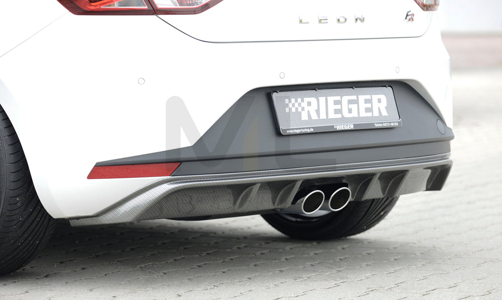 Rieger 00099185 SEAT 5F Leon FR Rear Diffuser 1 | ML Performance EU Car Parts