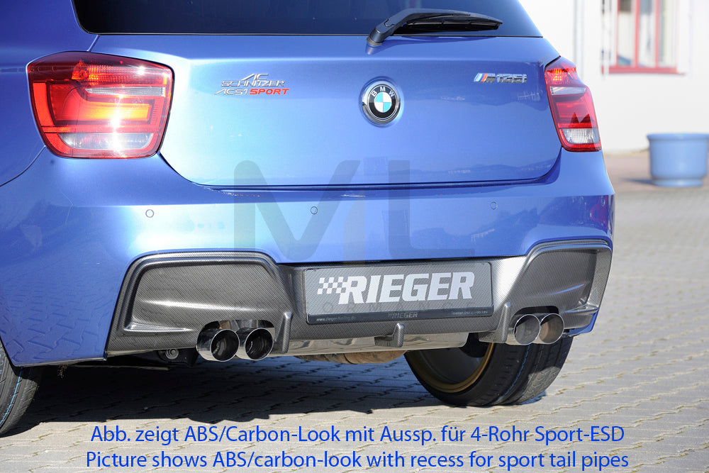 Rieger 00088061 BMW 1 Series F20 F21 Rear Diffuser 2 | ML Performance EU Car Parts