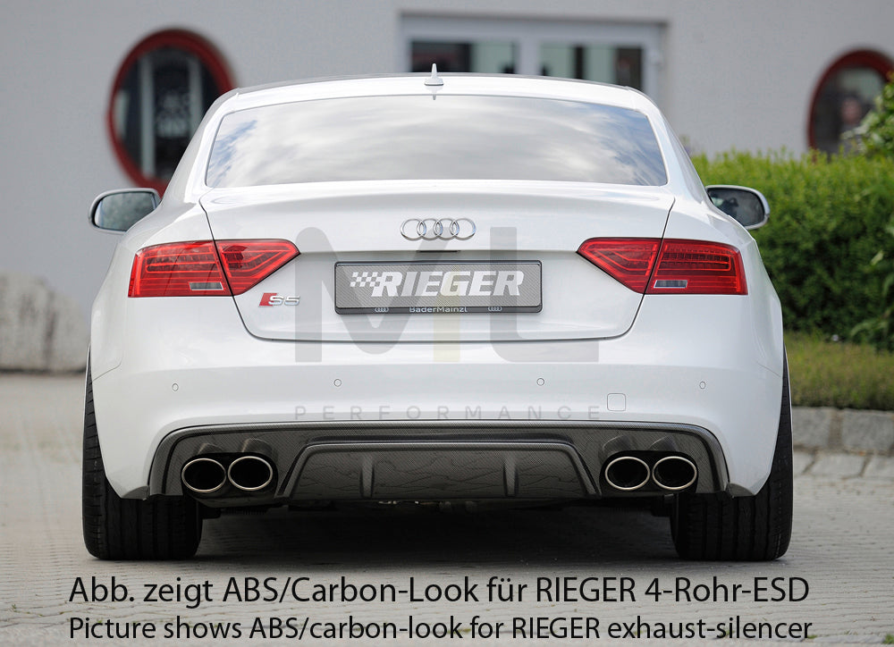 Rieger 00088036 Audi B8 B81 A5 Rear Diffuser 3 | ML Performance EU Car Parts