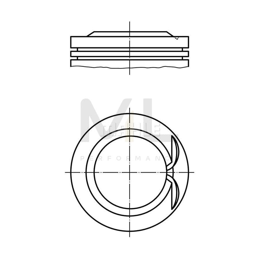 MAHLE ORIGINAL 040 25 00 Piston 75,0 mm, without cooling duct | ML Performance Car Parts