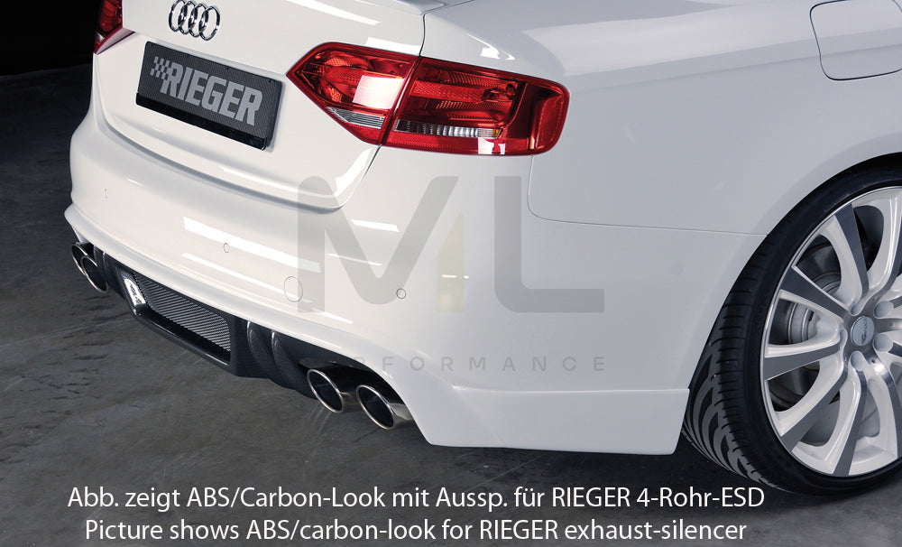 Rieger 00055513 Audi B8 B81 A4 Rear Diffuser 3 | ML Performance EU Car Parts