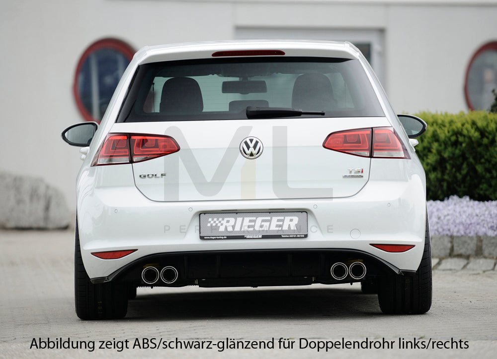 Rieger 00059559 VW Mk7 Golf Rear Diffuser 3 | ML Performance EU Car Parts