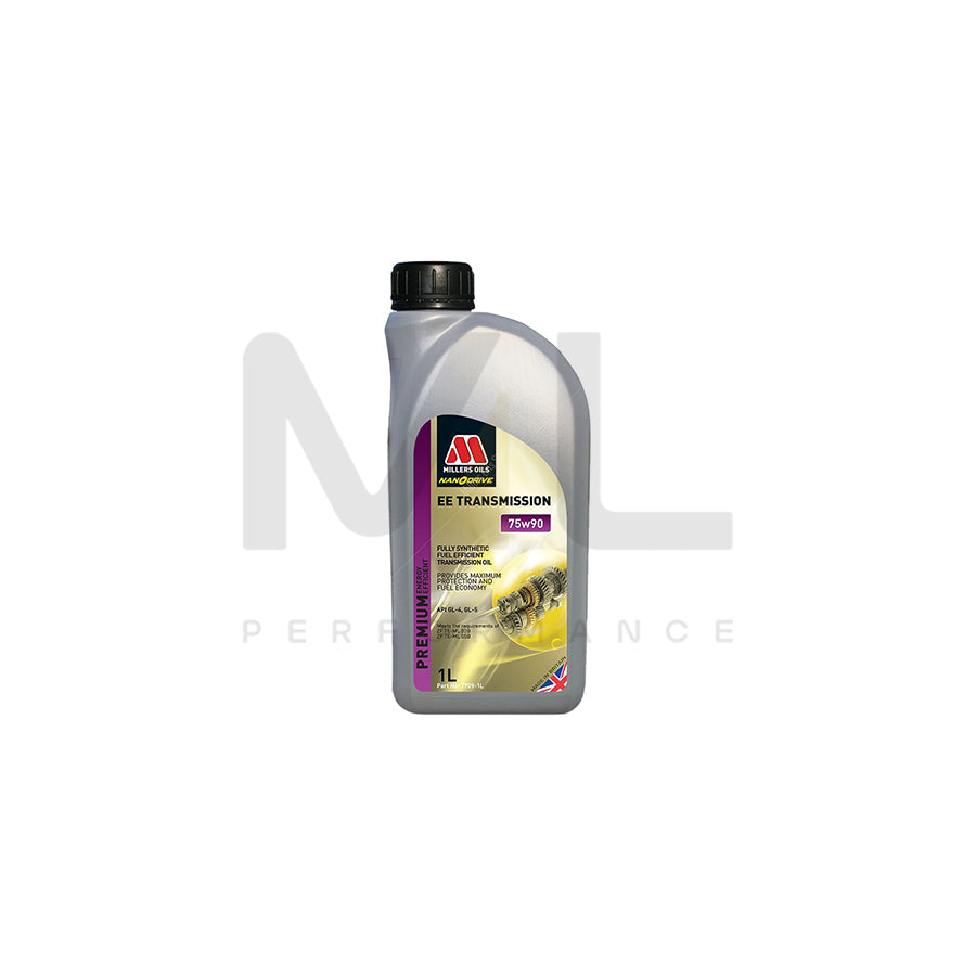 Millers Oils NANODRIVE EE 75w-90 Fully Synthetic Transmission Oil 1l | Engine Oil | ML Car Parts UK | ML Performance