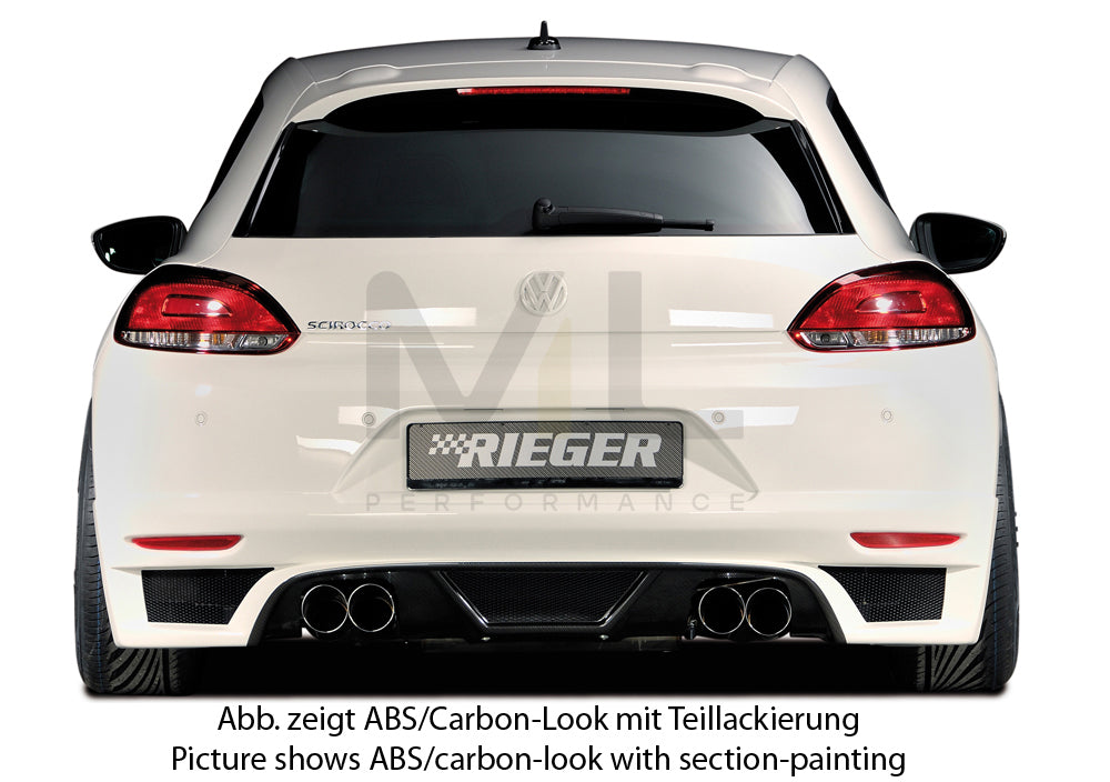 Rieger 00014108 VW 13 Mk3 Scirocco Rear Diffuser 4 | ML Performance EU Car Parts