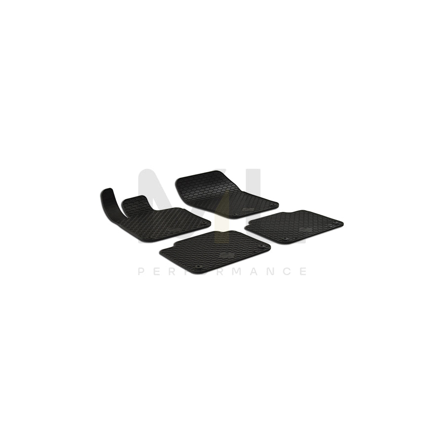 WALSER 50804 Floor mat set Elastomer, Front and Rear, Quantity: 4, Black | ML Performance Car Parts