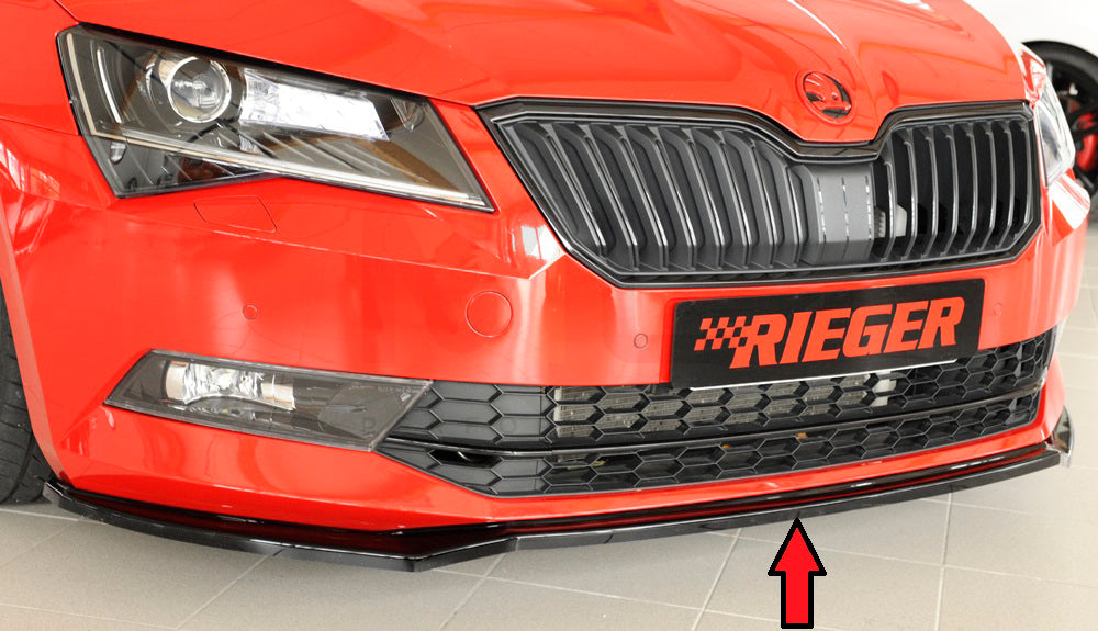 Rieger 00088149 Skoda 3T 3V Superb III Front Splitter 1 | ML Performance EU Car Parts